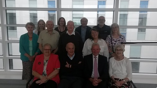 Members at the July 2015 meeting of the Research Advisory Group with Fiona and Bev